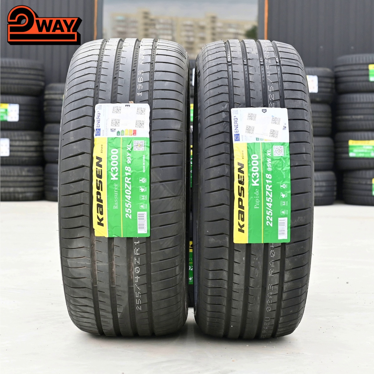 Разноширокие R18 225/45 95W и 255/40 99Y XL KAPSEN K3000