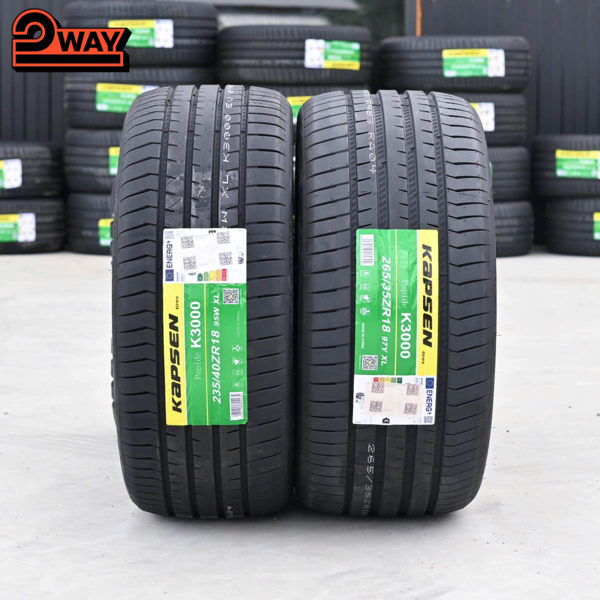 Разноширокие R18 235/40 95W XL и 265/35 97Y XL KAPSEN K3000