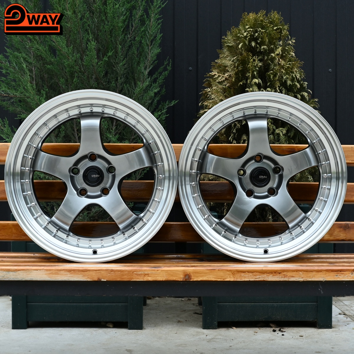 Разноширокие R18 Work Meister Стиль 5*114.3 Темный хром
