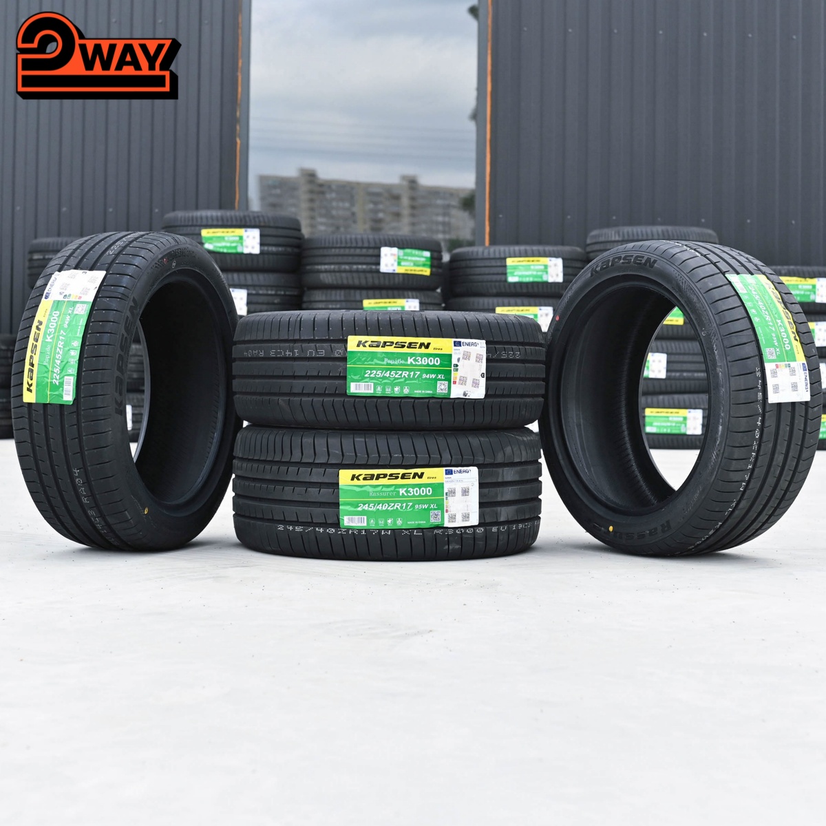 Разноширокие R17 225/45 94W XL и 245/40 95W XL KAPSEN K3000