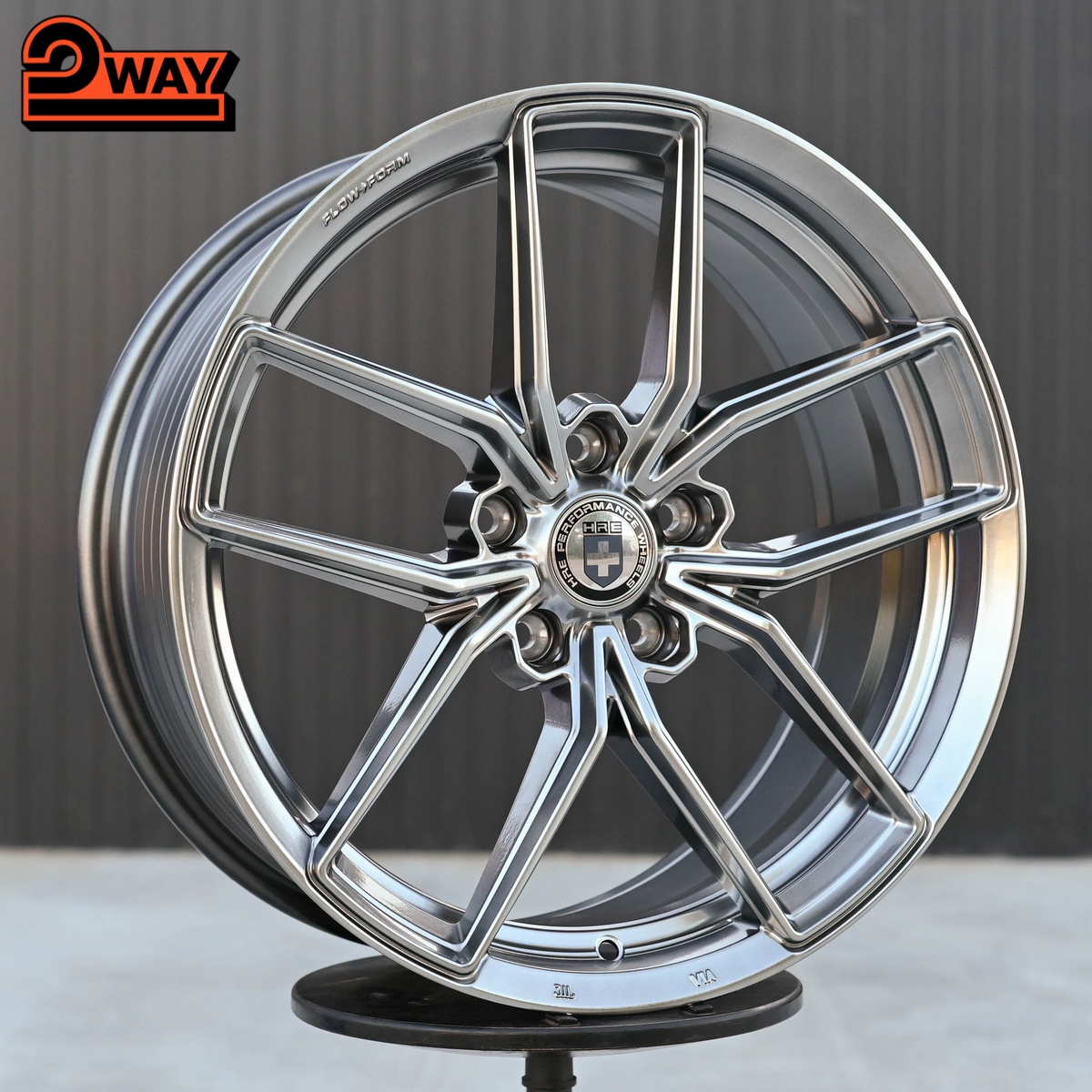 R18 HRE FF21 Стиль 8.0J ET38 5*112 Темный хром