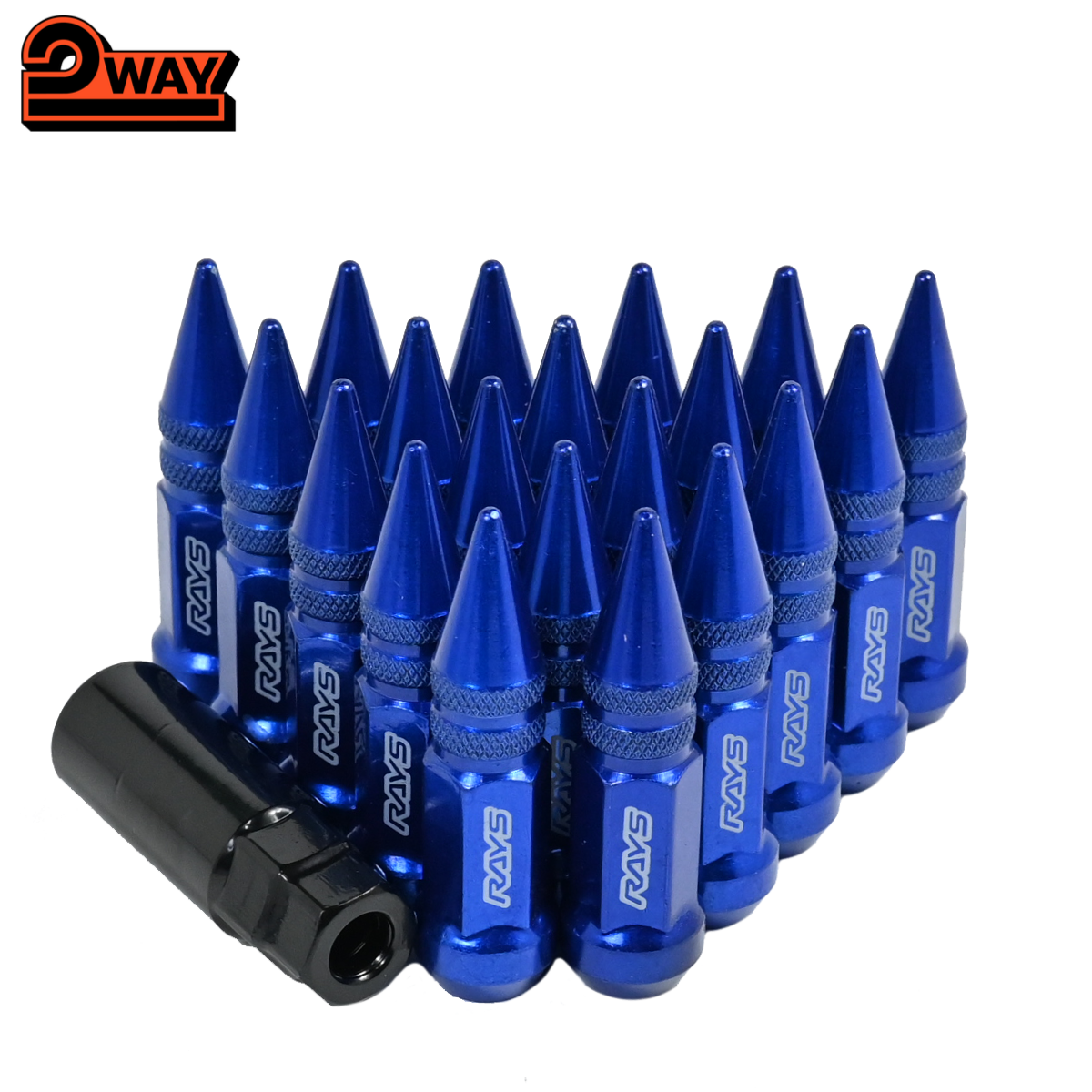 Гайки RAYS пики 1.5 синие