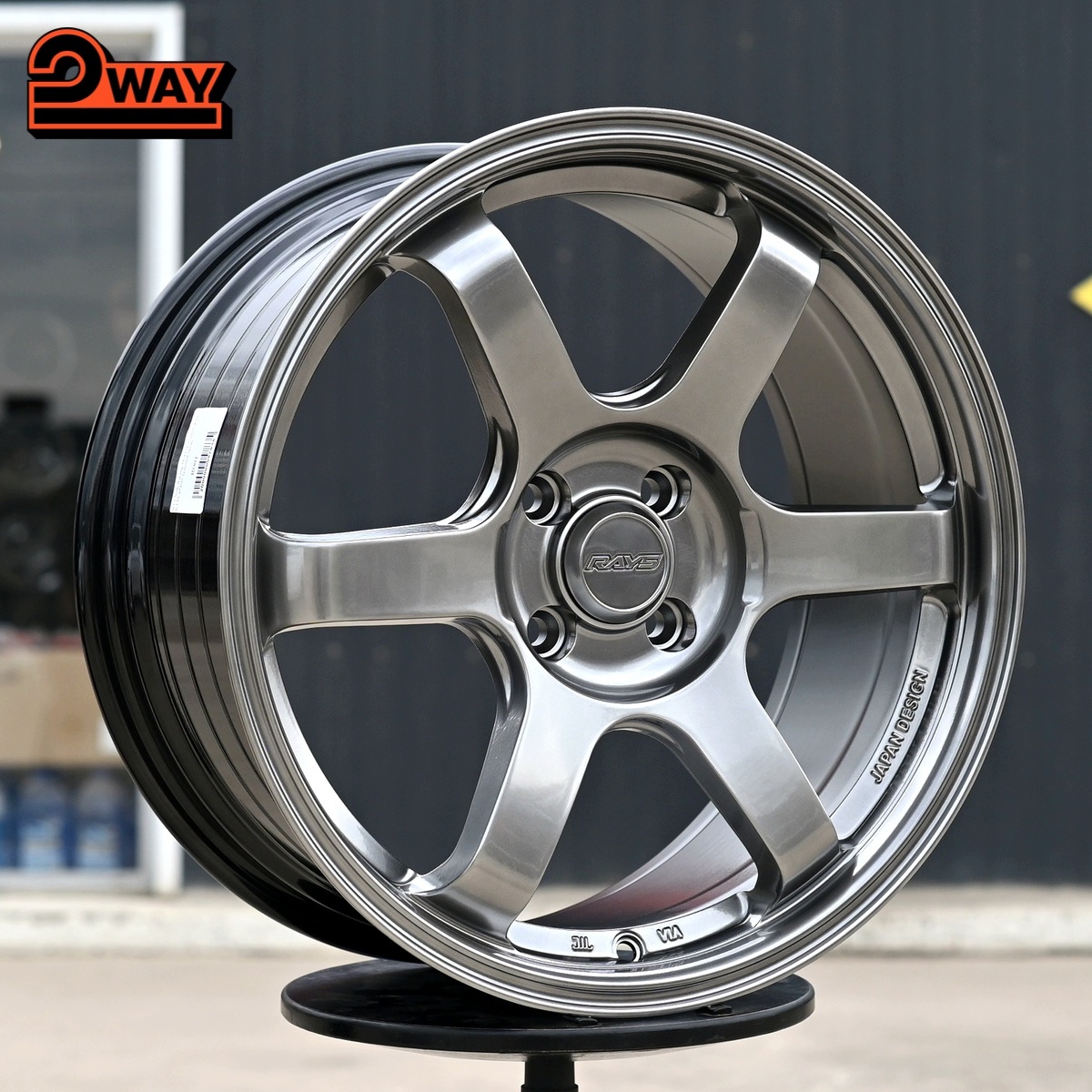 R17 Volk Racing TE37SL Стиль 8.0J ET35 4*100 Темный хром