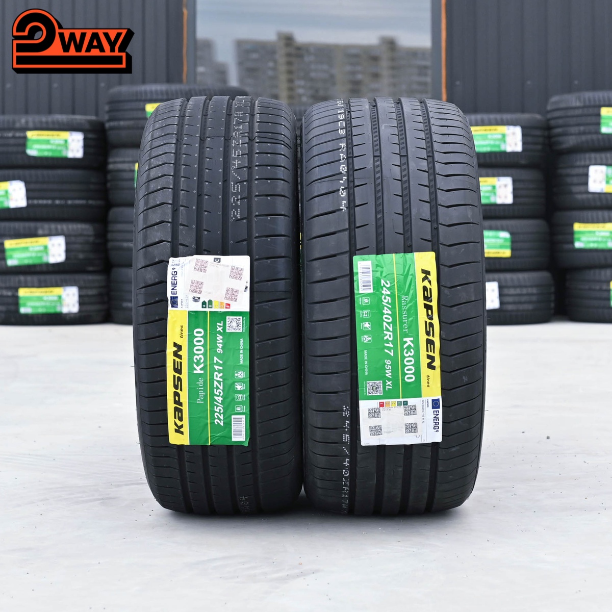 Разноширокие R17 225/45 94W XL и 245/40 95W XL KAPSEN K3000
