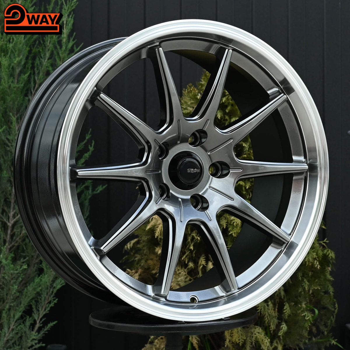 R18 Taigiro Arashi 8.5J ET35 5*114.3 Темный хром
