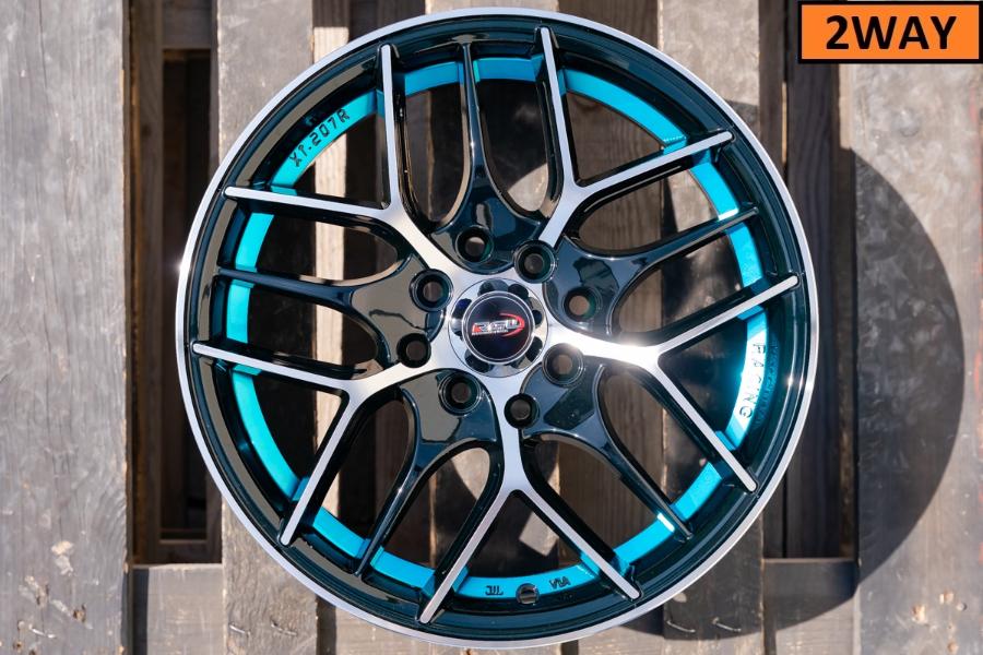 R15 RGW 5842 6.5J ET38 4*100/114.3 Черный ФЗ с синим