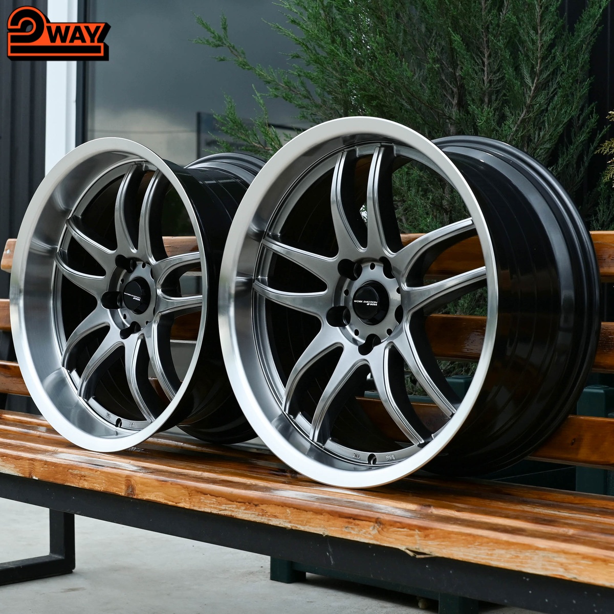 Разноширокие R18 Work Emotion CR2P Стиль 5*114.3 Темный хром