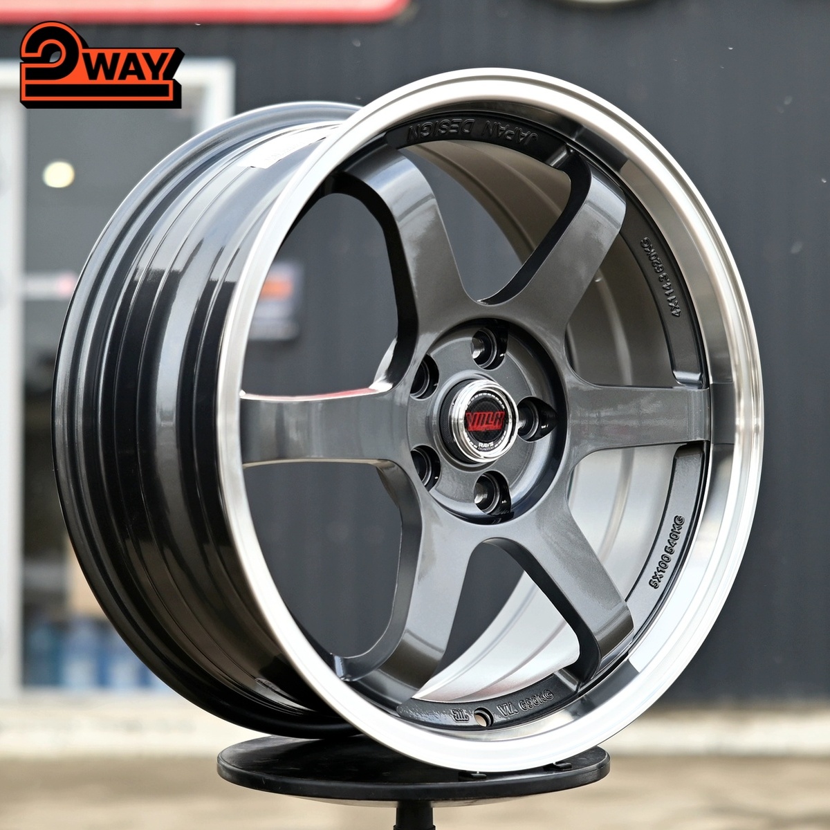 R18 Volk Racing TE37SL Стиль 8.0J ET35 5*100 Графит