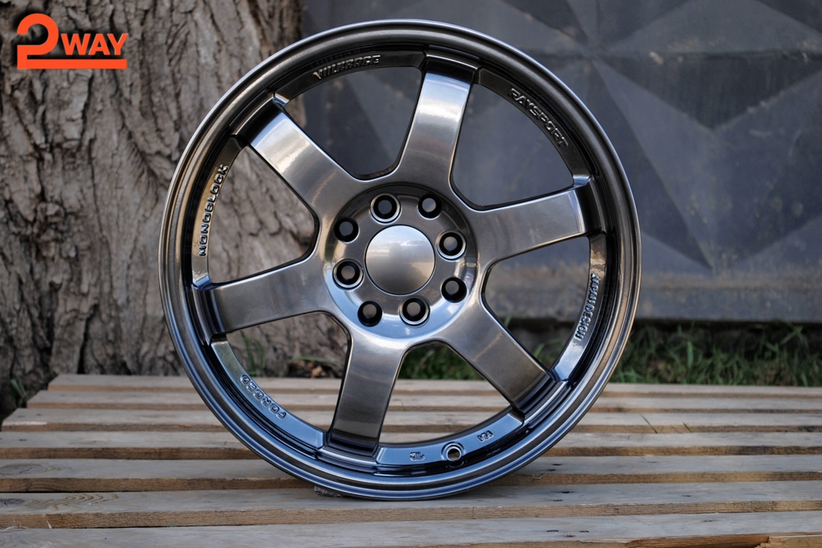 R16 Volk Racing TE37SL Стиль 7.0J ET38 4*100/114.3 Темный хром