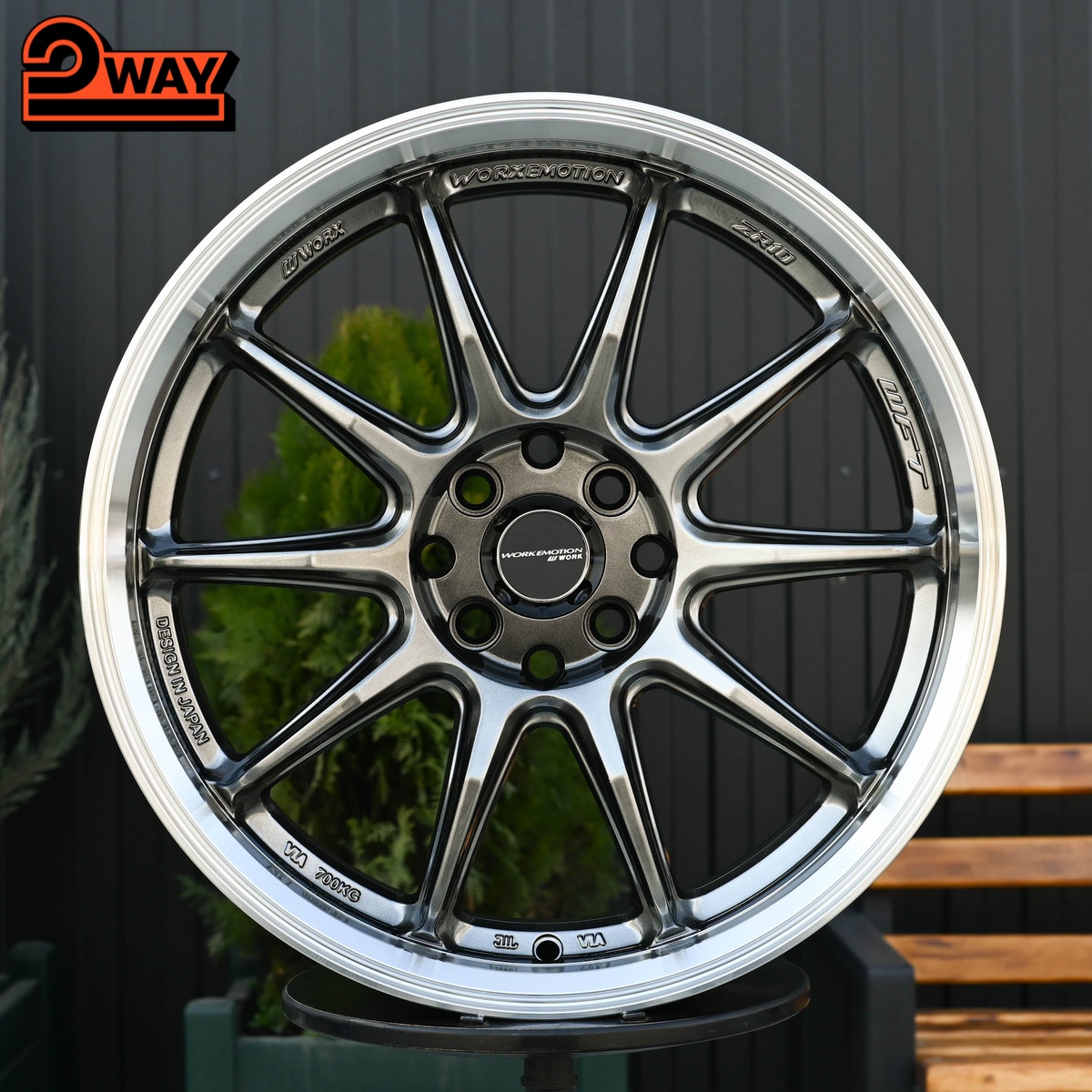R17 Work Emotion ZR10 Стиль 7.5J ET40 4*100/114.3 Темный хром