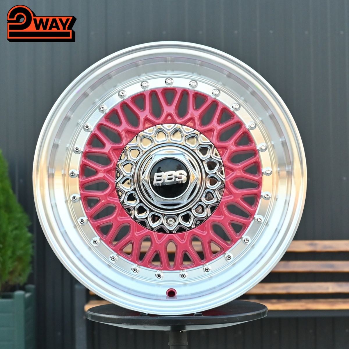 R15 BBS RS Стиль 7.0J ET20 4*98/100 Розовый