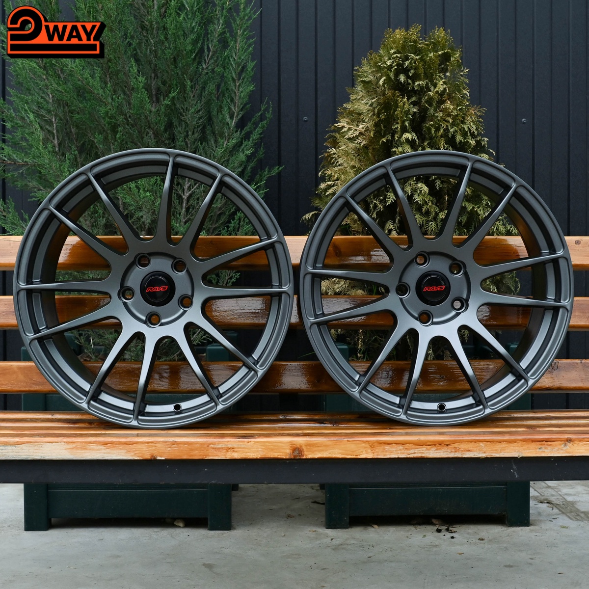 Разноширокие R18 Rays Gram 57Xtreme Стиль 5*114.3 Графит