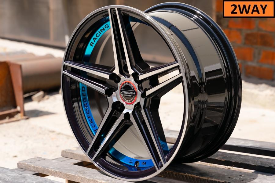 R15 RGW 8802 7.0J ET35 4*100/114.3 Черный ФЗ с синим