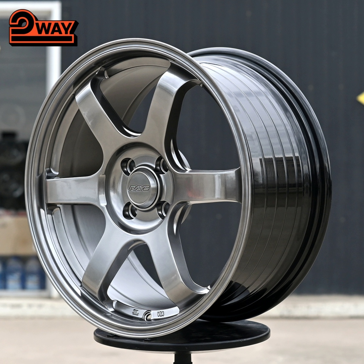 R17 Volk Racing TE37SL Стиль 8.0J ET35 4*100 Темный хром