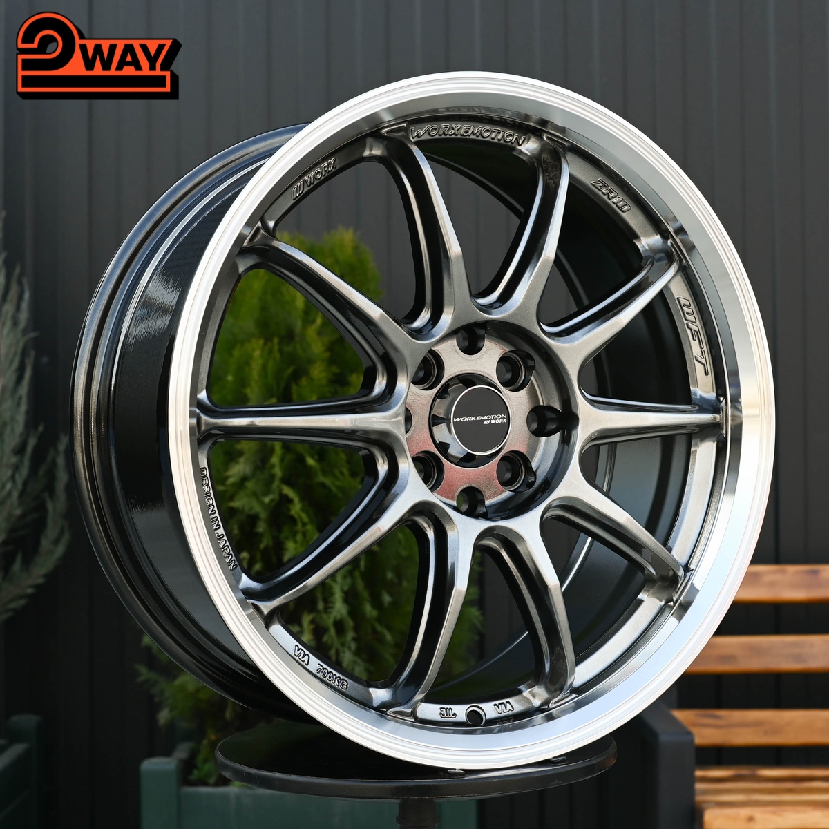 R17 Work Emotion ZR10 Стиль 7.5J ET40 4*100/114.3 Темный хром