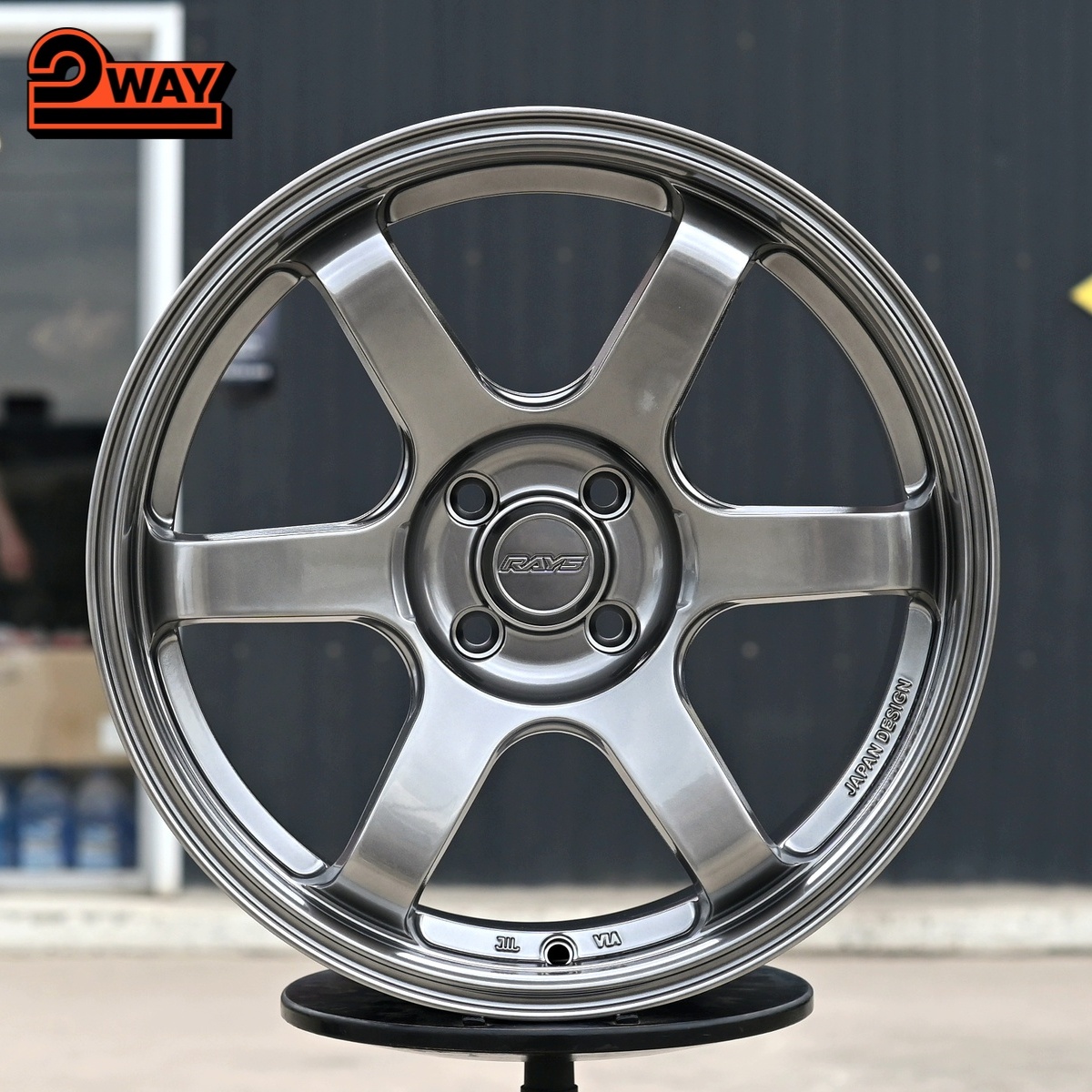 R17 Volk Racing TE37SL Стиль 8.0J ET35 4*100 Темный хром