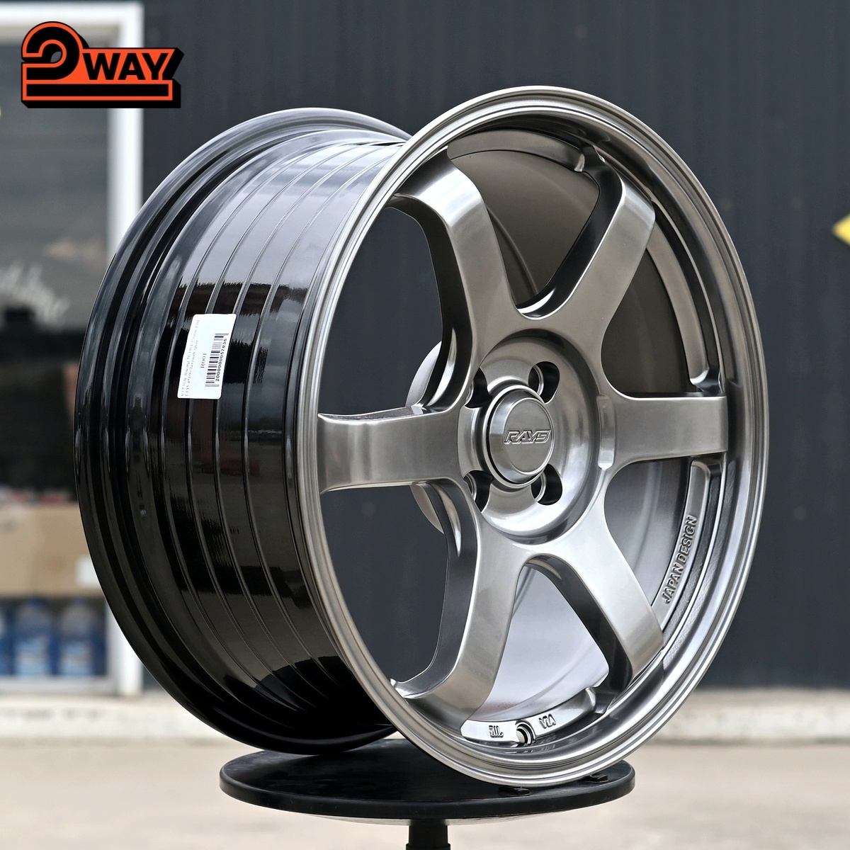 R17 Volk Racing TE37SL Стиль 8.0J ET35 4*100 Темный хром