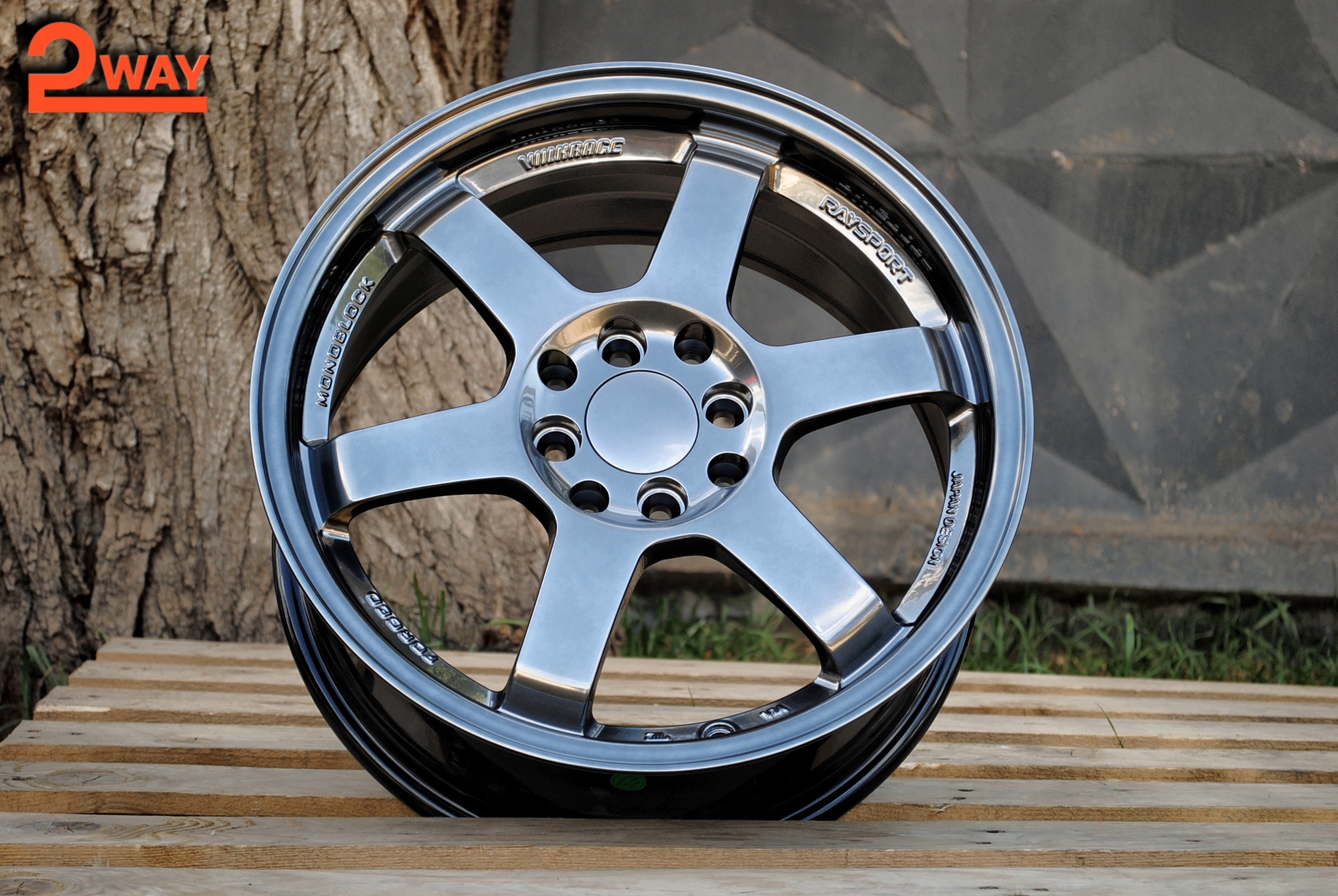 R16 Volk Racing TE37SL Стиль 7.0J ET38 4*100/114.3 Темный хром