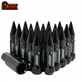 Гайки RAYS пики 1.5 черные